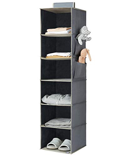 24 Pockets - Simplehouseware Crystal Clear Over The Door Hanging Shoe Organizer, Gray (64'' x 19'')