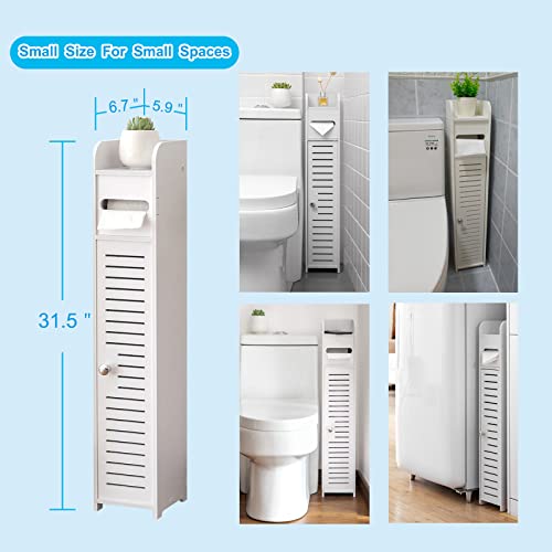 AOJEZOR Small Bathroom Storage Corner Floor Cabinet with Doors and She –  Home Harmony