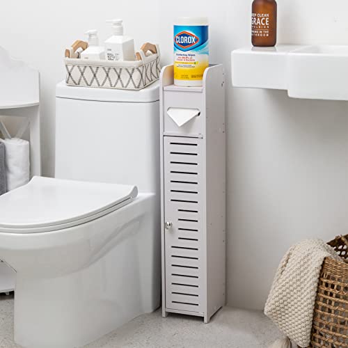 Small Bathroom Storage Corner Floor Cabinet With Door And Shelves Vanity  Narrow