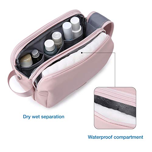 BAGSMART Travel Toiletry Bag for Men, Women Makeup Cosmetic Bag  Water-resistant Organizer Shaving Bag for Toiletries Accessories, Black 